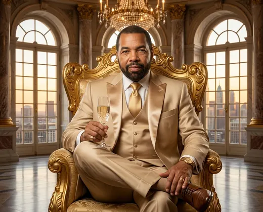 AI Themed Portraits: Champagne King